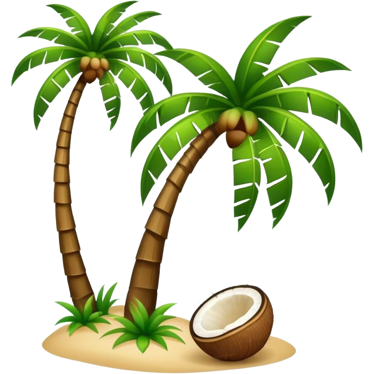 Sa'a palm tree with coconuts emoji