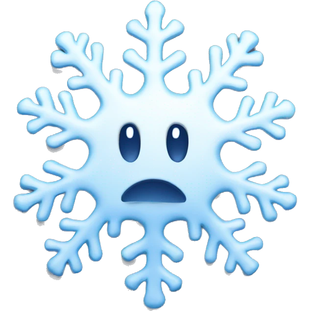 Melting snowflake emoji