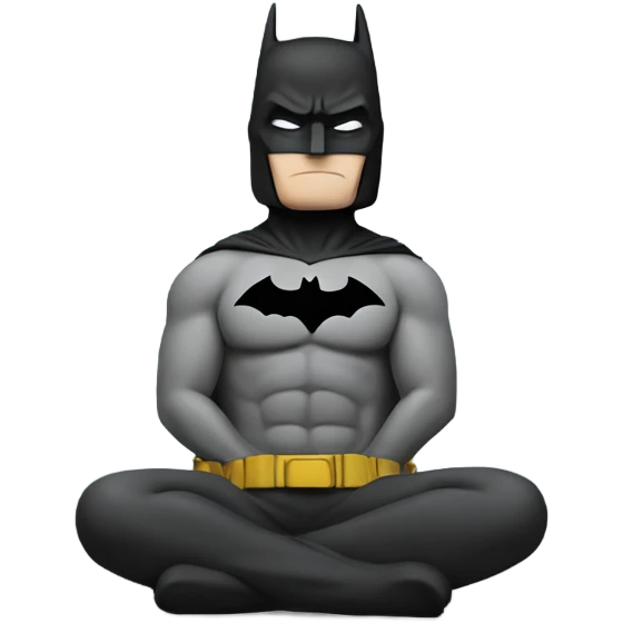 Batman meditating emoji