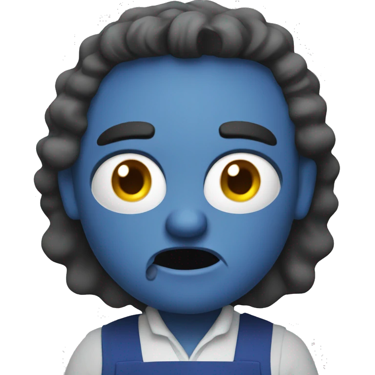 angry guy in a blue apron emoji