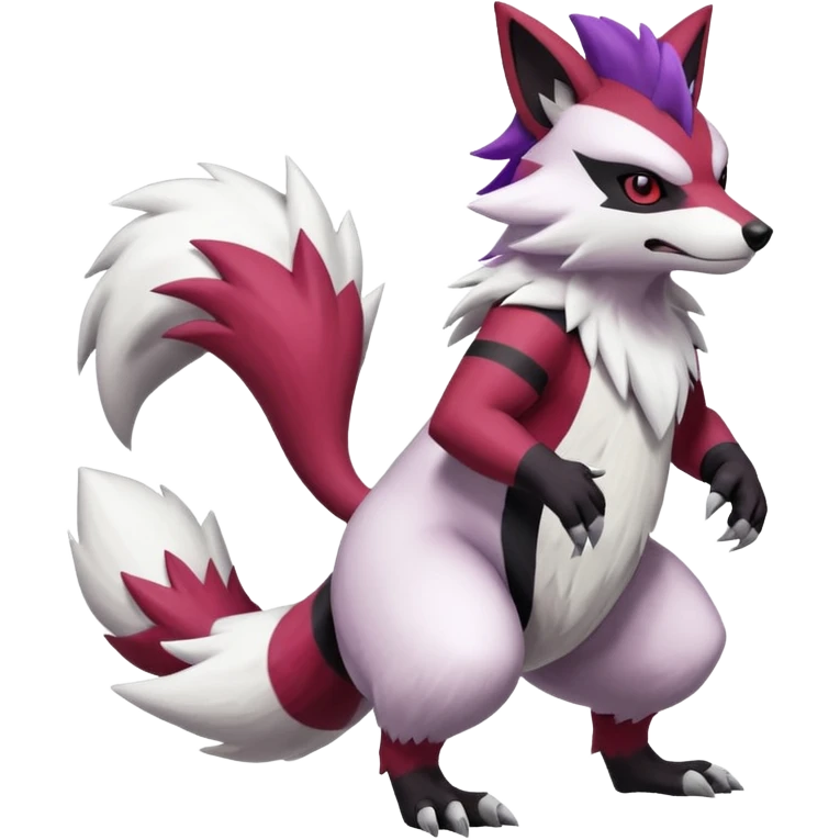 Skuntank-Obstagoon-Zangoose-fusion, full body emoji