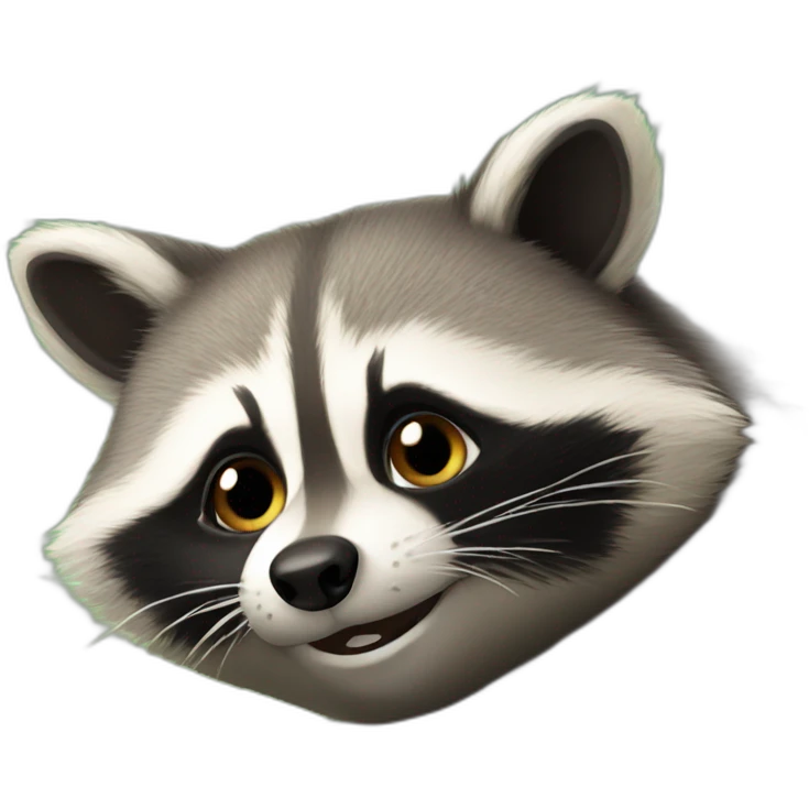 Cute racoon emoji