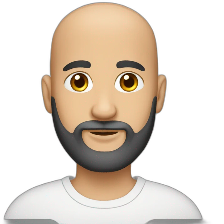musulman bald with beard emoji