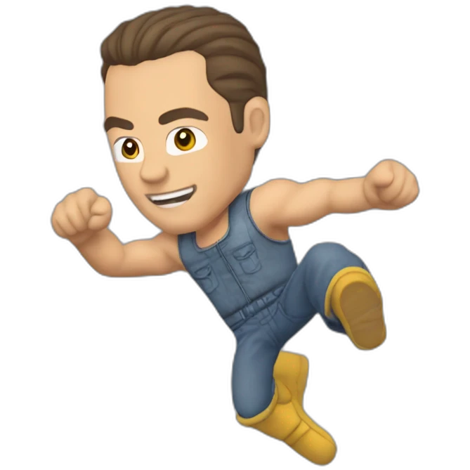 Jean Claude Van Damme jump kick emoji