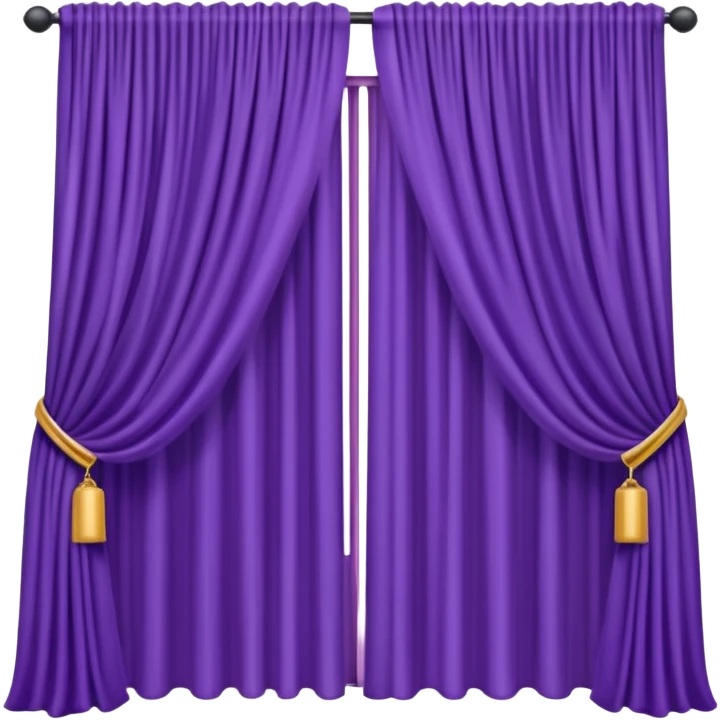 purple curtains open modern emoji
