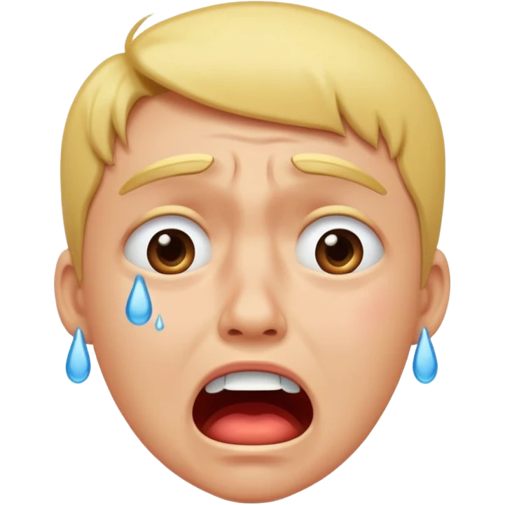 crying and shout emoji