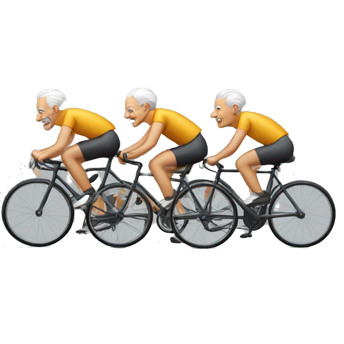 Bicycle group old men Racing emoji