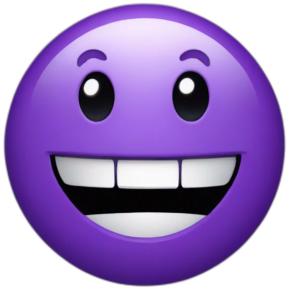 purple surprised smile emoji