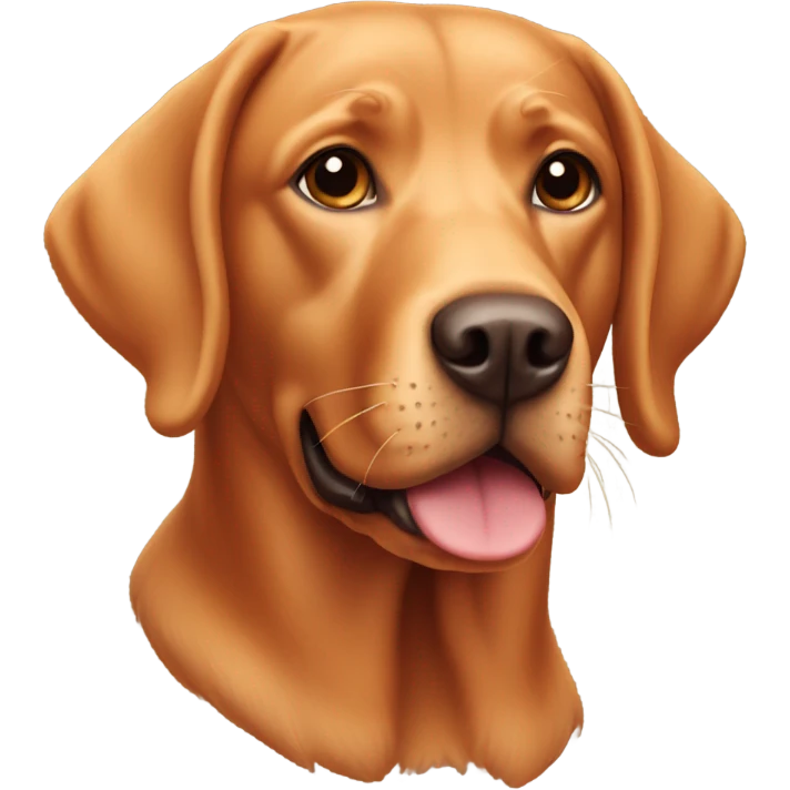 Red Labrador retriever emoji