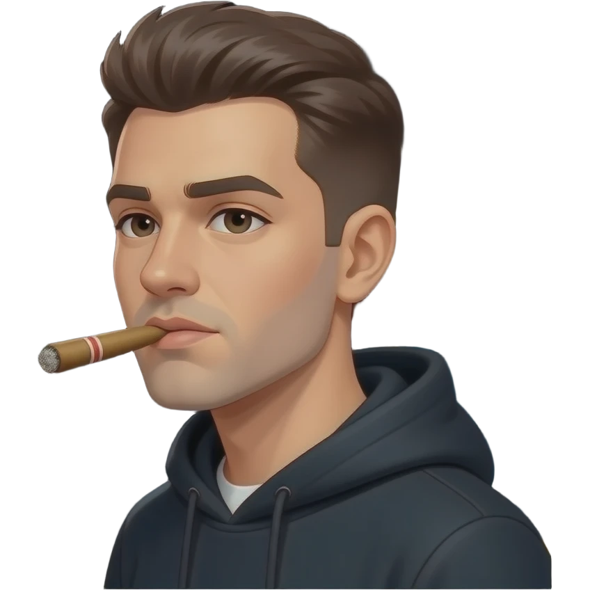 Guy smoking a blunt emoji