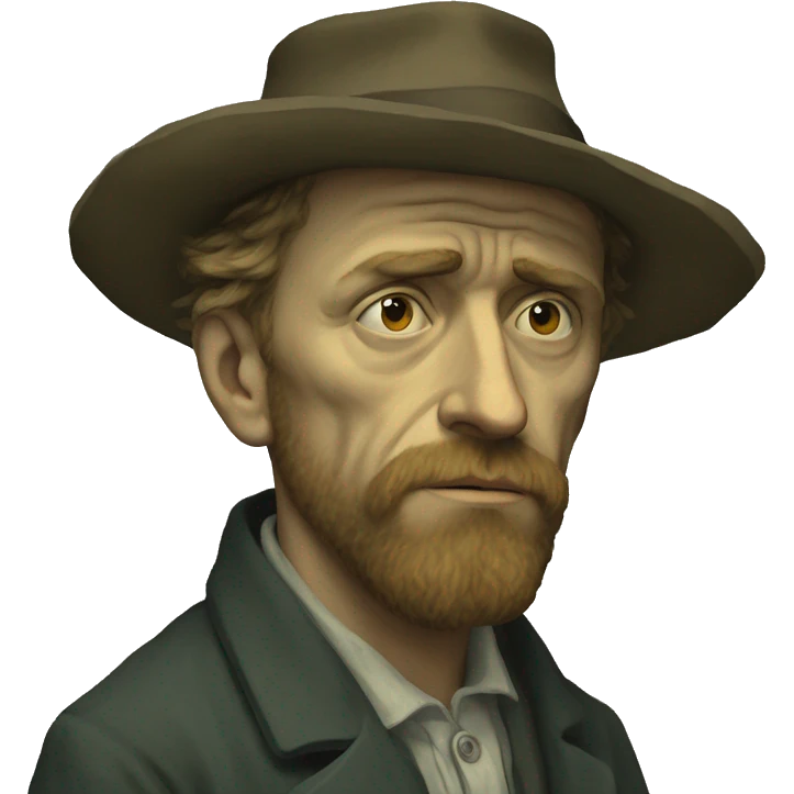 vangogh with the emotion of sadness emoji