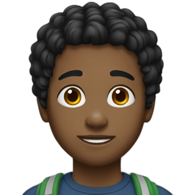 Asían Boy black hair emoji