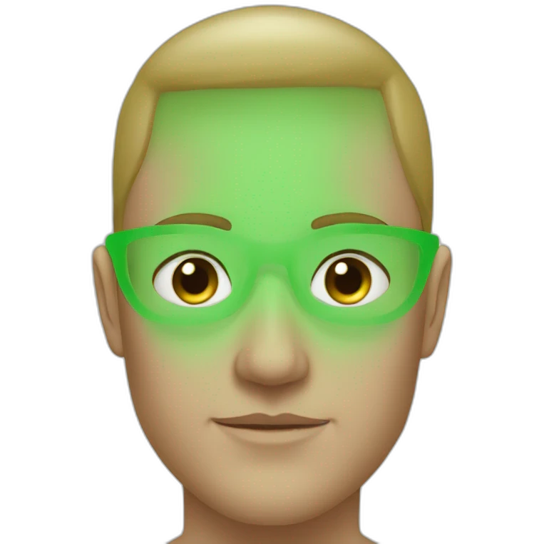 Yeux vert sans visage emoji
