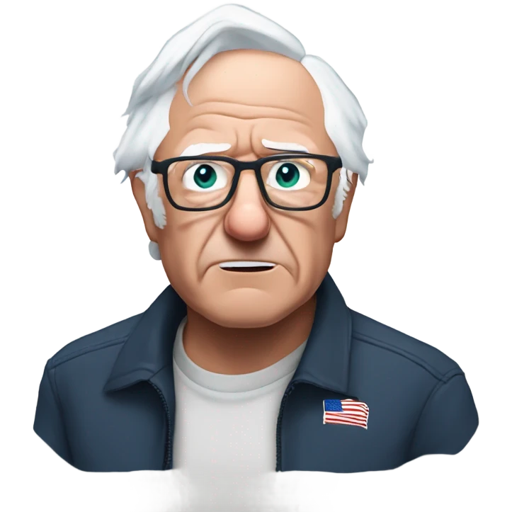 Bernie Sanders wearing fight the man shirt emoji