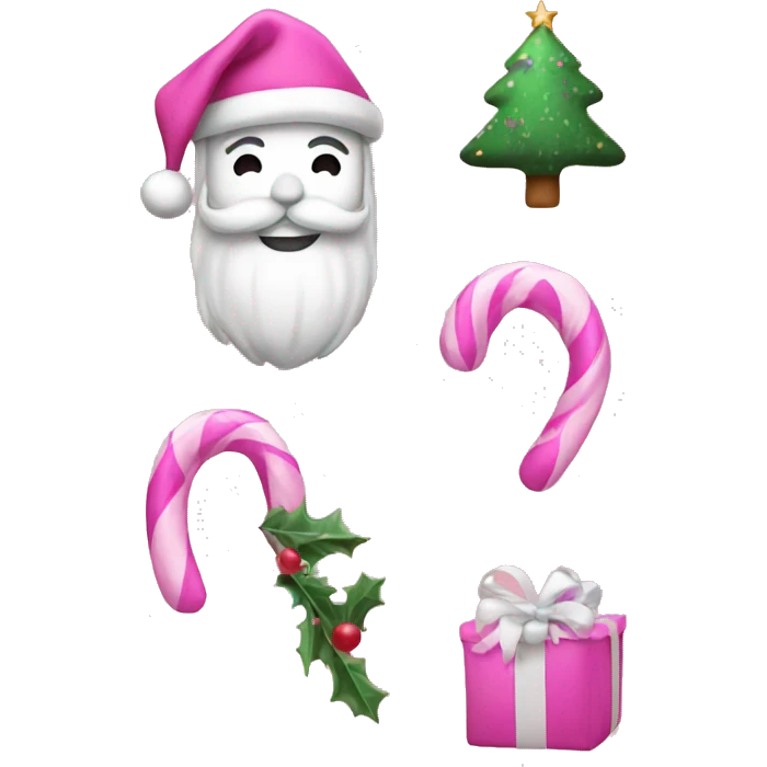 Pink Christmas emoji
