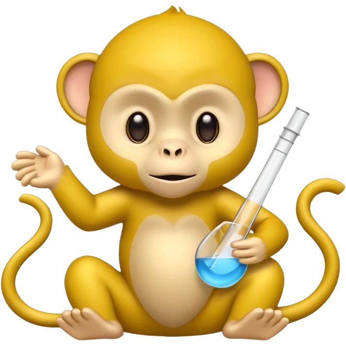 scienist and scienist item withyellow monkey emoji