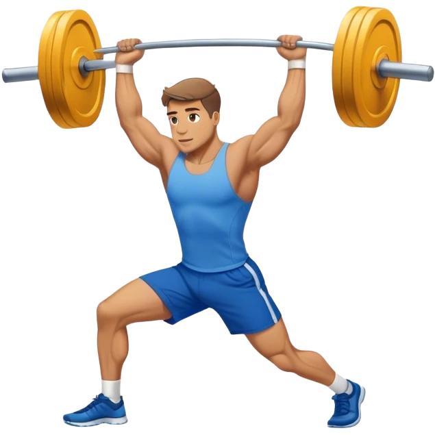 buff man blue shorts plank exercise emoji