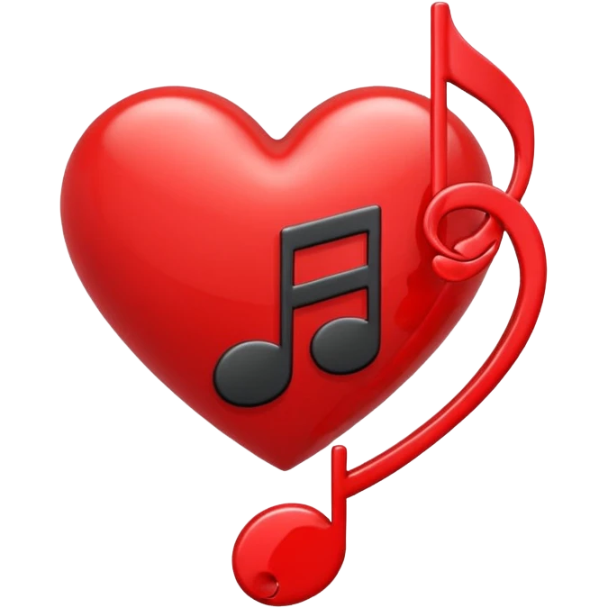 pop music themed heart emoji