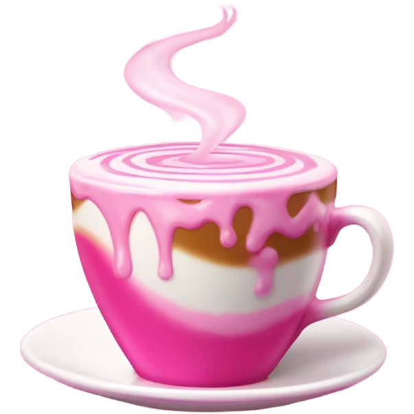 A pink coffee  emoji