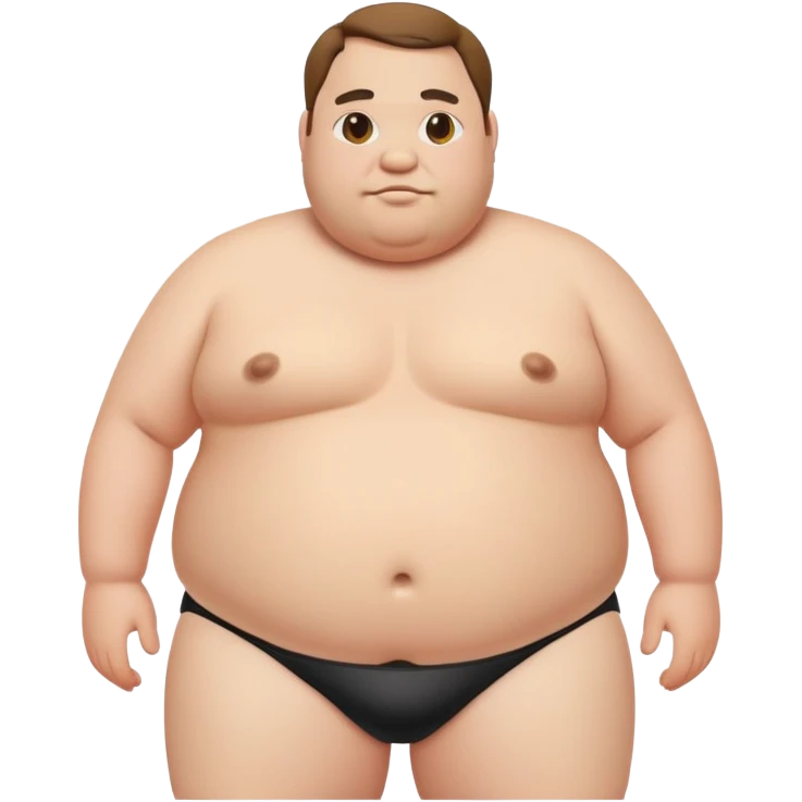 Fat man in bikini bottoms emoji