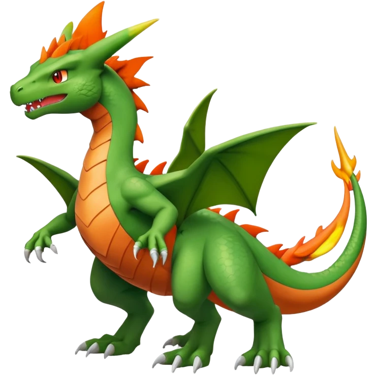 Sceptile-Charizard-Flygon-Fakémon-hybrid-creature (full body)  emoji