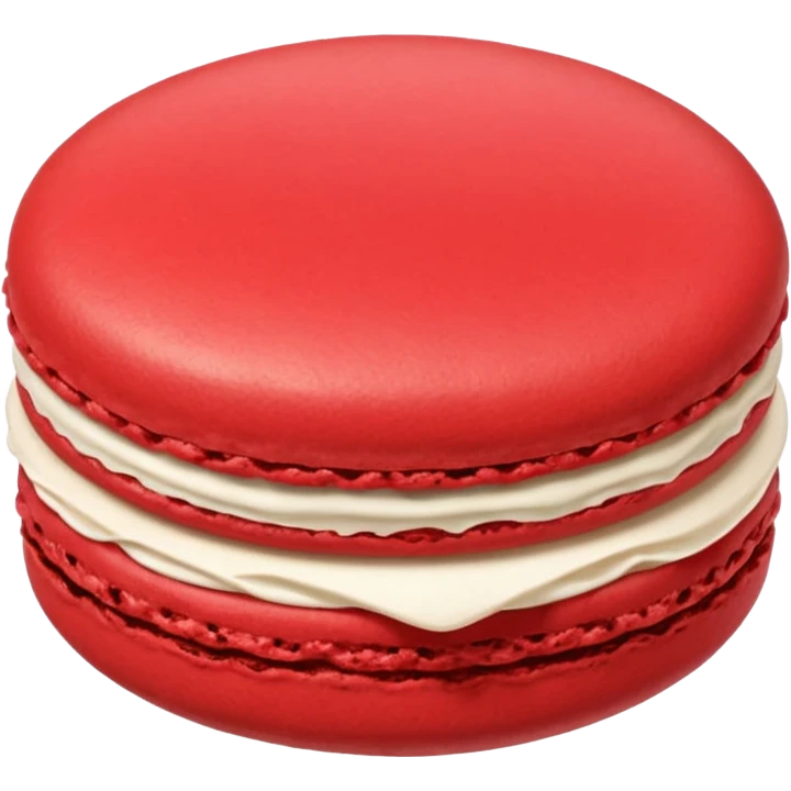 one red macaroon emoji
