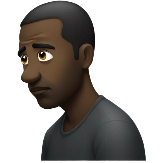 Very sad black guy  emoji