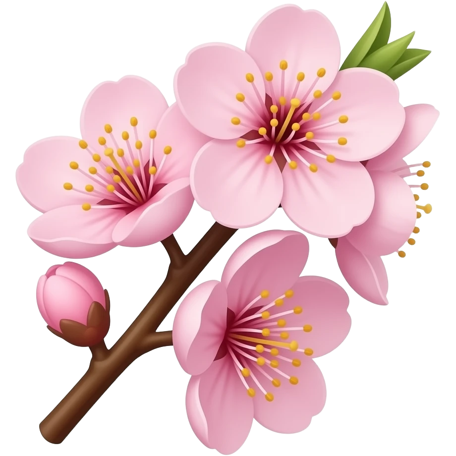 Sakura cherry blossom twig emoji
