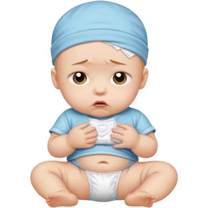 Pouting face wear disposable diaper emoji