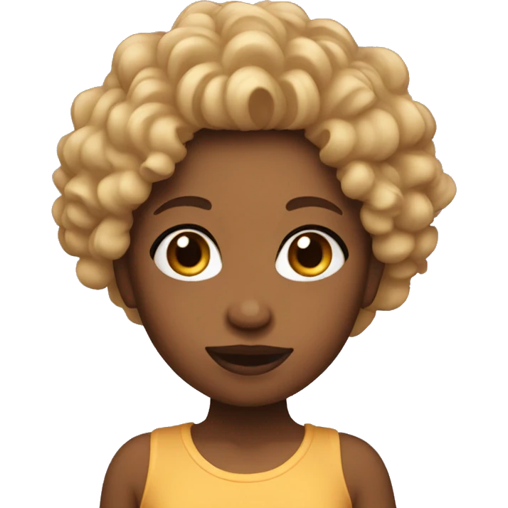 memoji girl with curly hair  emoji