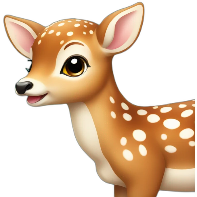 happy baby deer emoji