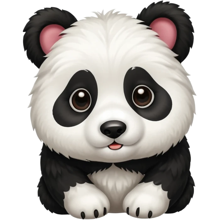 A panda as a dog emoji