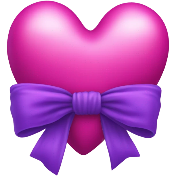 Pink heart with purple bow  emoji