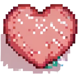 Undertale pixel art style, Heart emoji