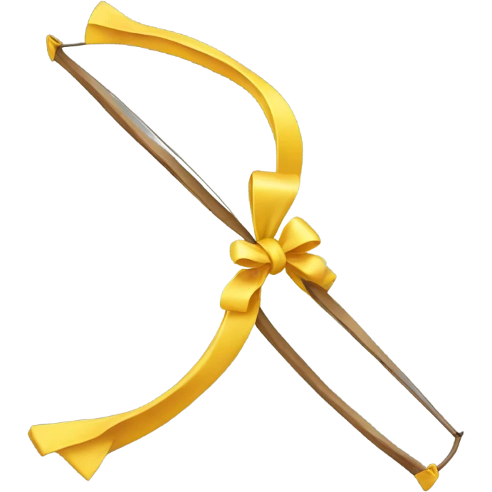 Yellow long bow emoji