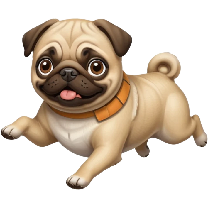 Pug running agility  emoji