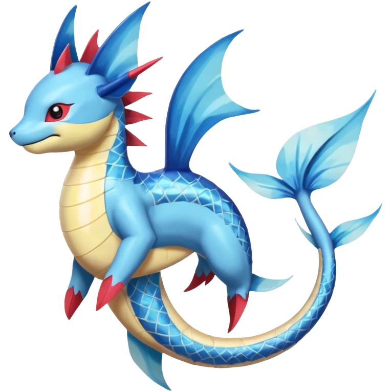 Koi-Manectric-Vaporeon-Salamence-Electrike-Amaura-Milotic-koi-Fakemon-fusion, full body emoji