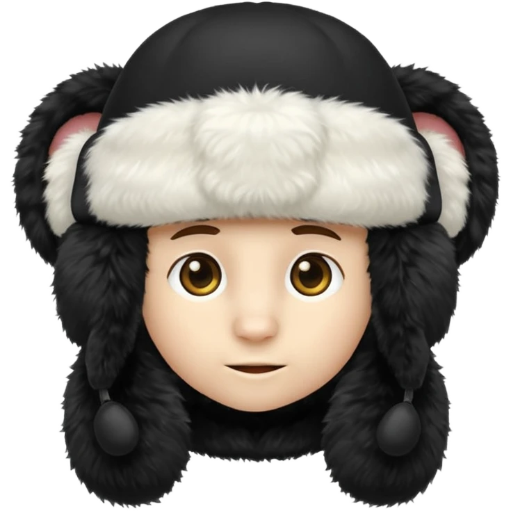 A blank Black ushanka emoji