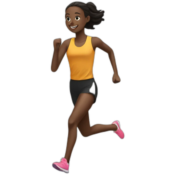 Runner girl winning emoji