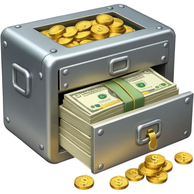 unlocked vault with money emoji