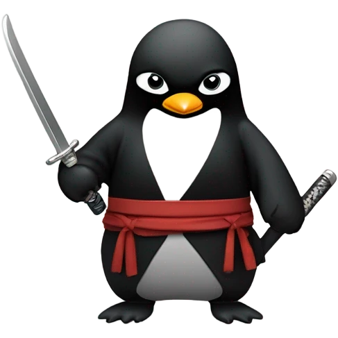 Penguin ninja emoji