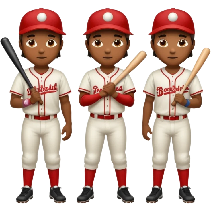 amigos jugando baseball solo hombres de un solo color  emoji