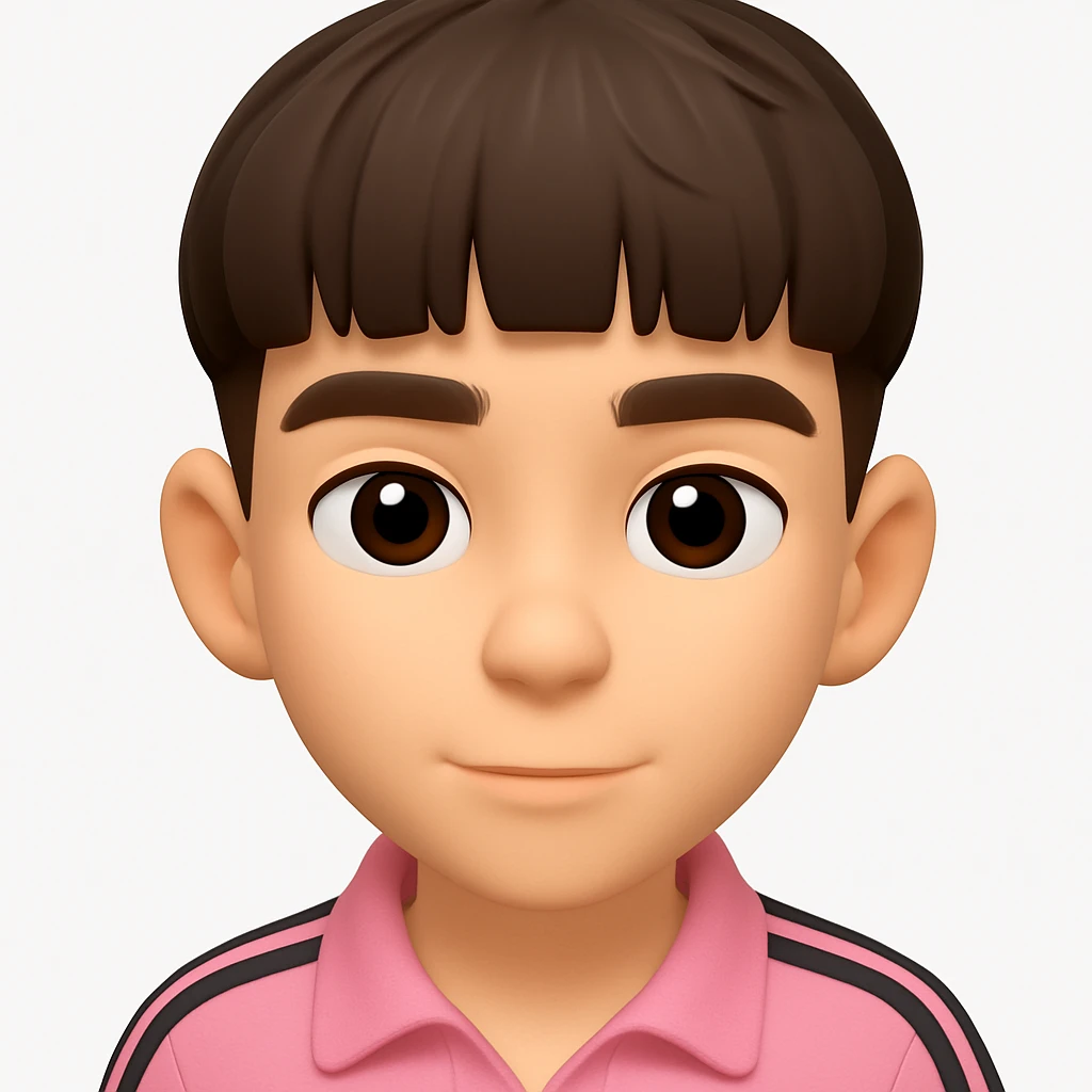 Make this image with a slimmer face and high resemblance to the original person in 3d-emoji style emoji