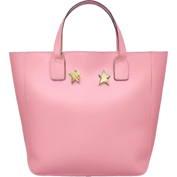 marc jacobs tote bag in pink with stars emoji