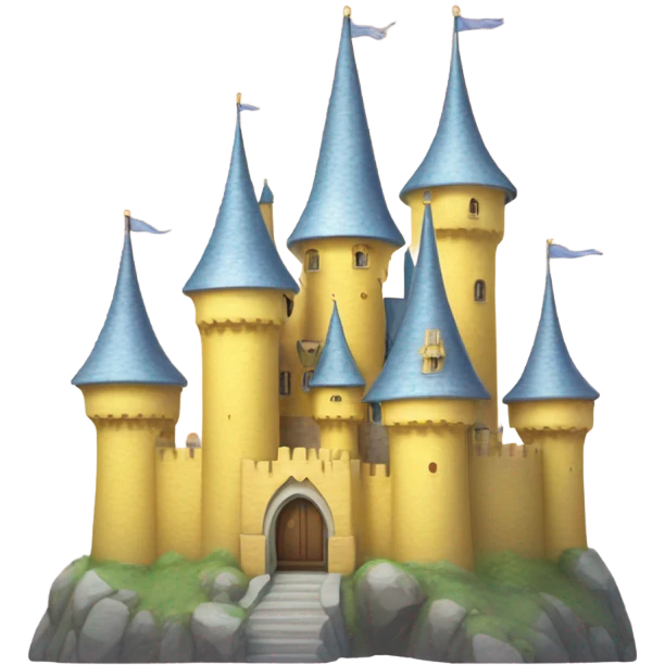 Yellow castle pastel emoji