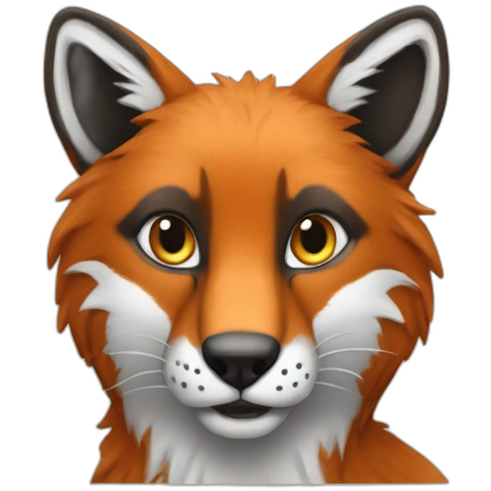 Renard avec panthère noire emoji