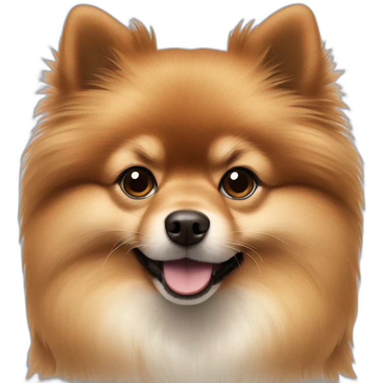Pomeranian brown hair emoji