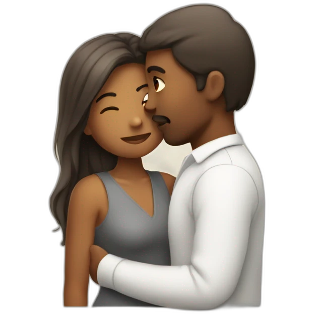 HOMME et femme bisous emoji