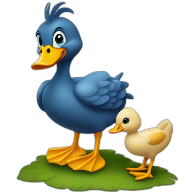 canard et un poussin emoji
