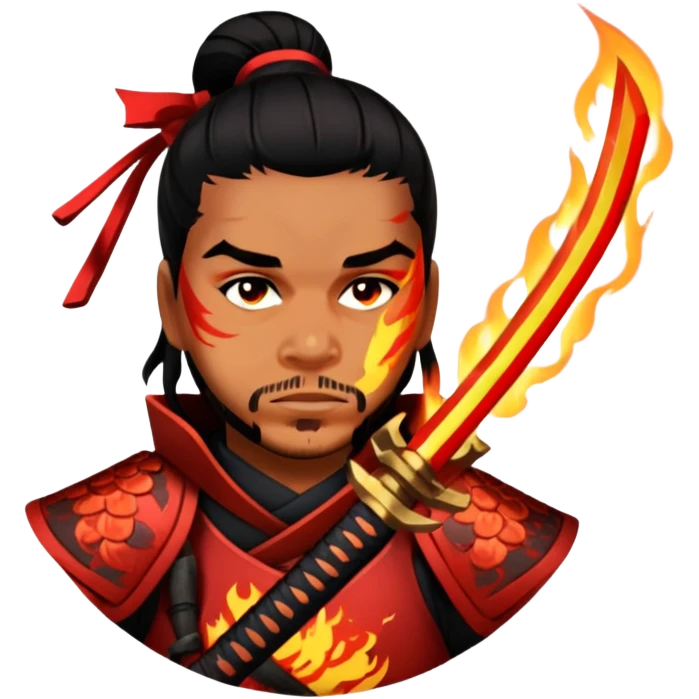 Fire-Wielding Samurai emoji